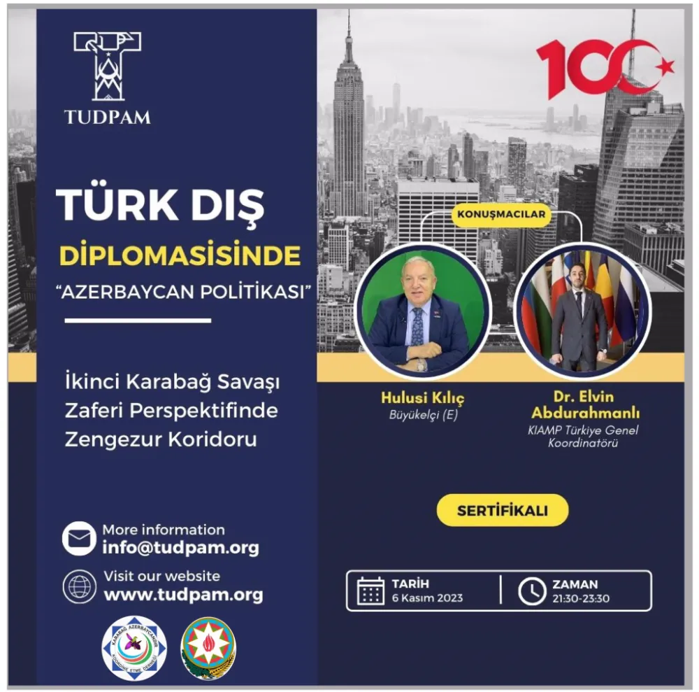 Zengezur koridoru ve Türk Dış diplomasi kapsamında online programa davetlisiniz.