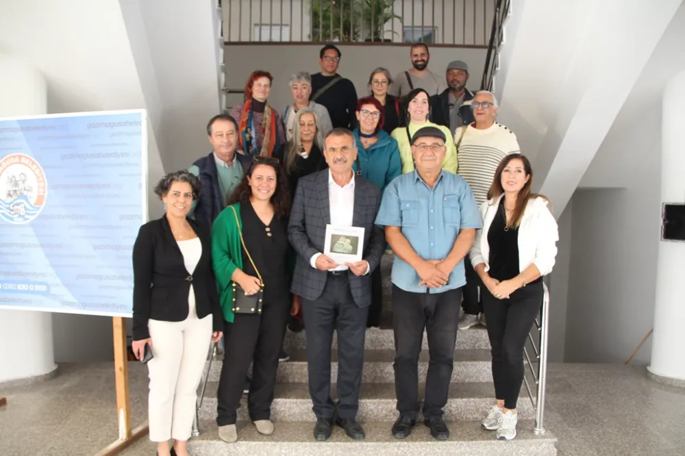 Tatlısu Belediyesi’nin Sanat Buluşmasına katılan sanatçılar Gazimağusa Belediyesini ziyaret etti. 