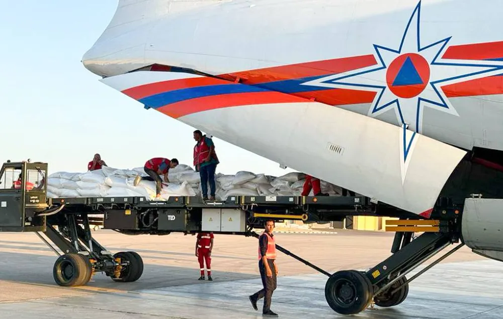 Rusya Acil Durumlar Bakanlığı Gazze halkına yeni bir insani yardım paketi gönderdi