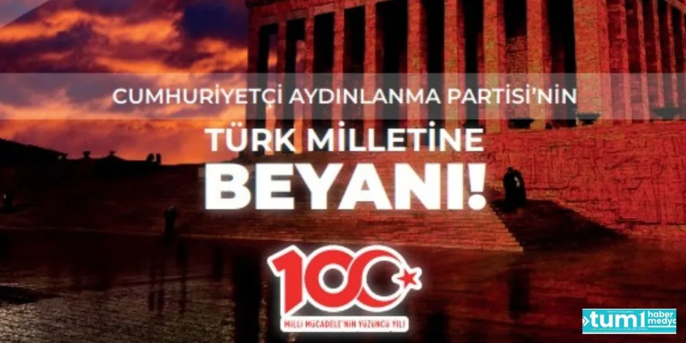 Cumhuriyetçi Aydınlanma Partisi adına Başkan Ali Berhan ŞAHBUDAK