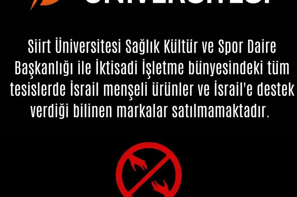 Siirt İl Milli Eğitim Müdürlüğü’ne siyonist ürünlerine boykot çağrısı