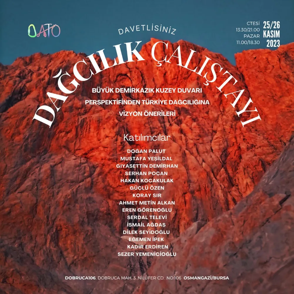 Bursa’da Dağcılık Çalıştayı düzenlenecek