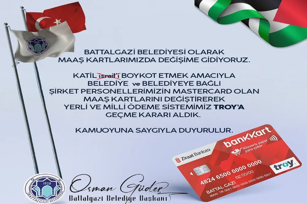 Battalgazi Belediyesi TROY karta geçme kararı aldı