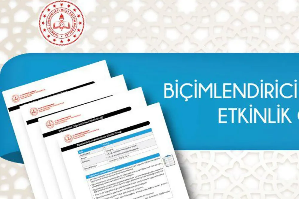 Biçimlendirici değerlendirmeye yönelik örnekler yayımlandı