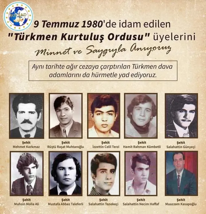 9 TEMMUZ TÜRKMEN ŞEHİTLERİNİ ANMA GÜNÜ