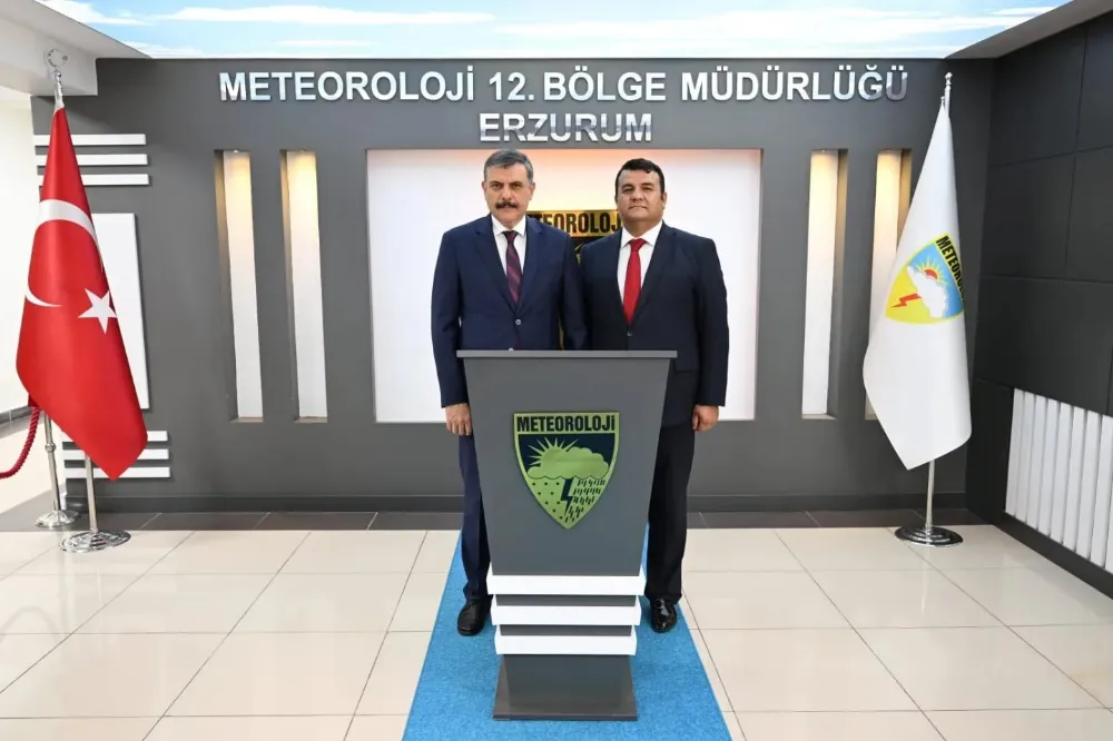 Erzurum Valisi Çiftçi’den Meteorolojiye gündem ziyareti