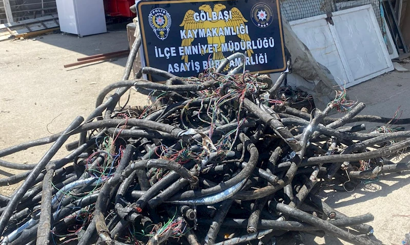 Gölbaşı’nda TCDD kablo hırsızlığına 1 gözaltı 