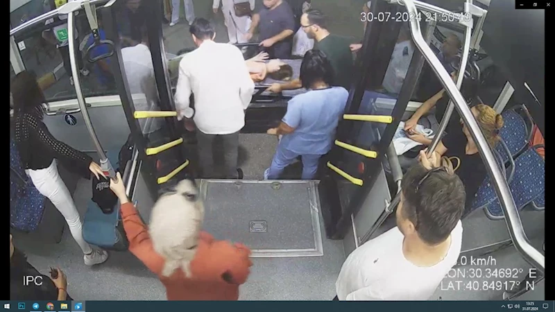 Otobüste hayat kurtaran seferberlik  - Videolu Haber