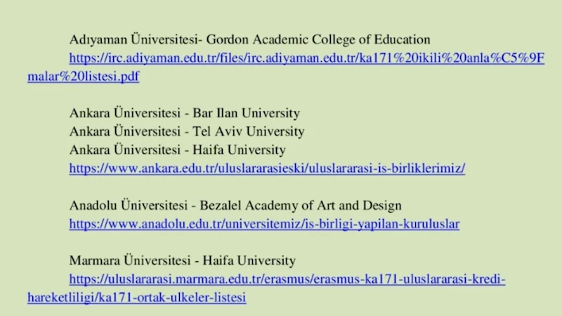 Adıyaman ve 7 üniversiteye çağrı: 