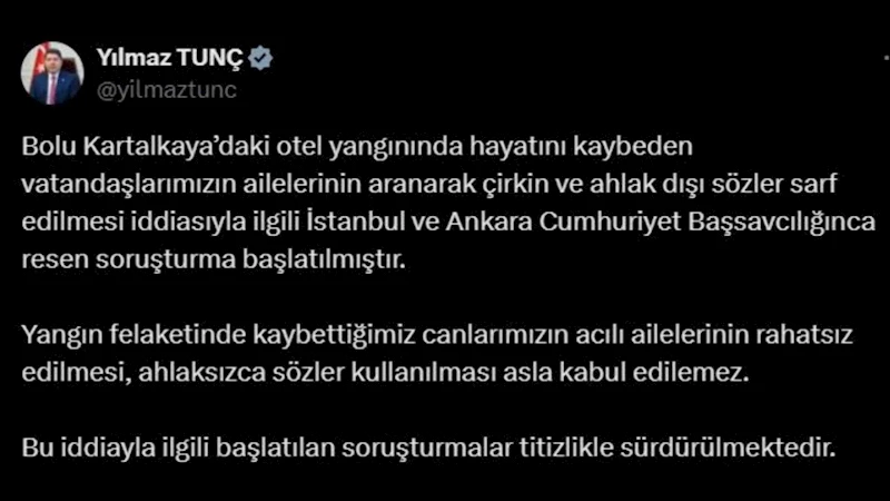 Bolu Grand Kartal Otel Yangını: Ailelere hakaret iddiasıyla 5 kişi hakkında gözaltı kararı 