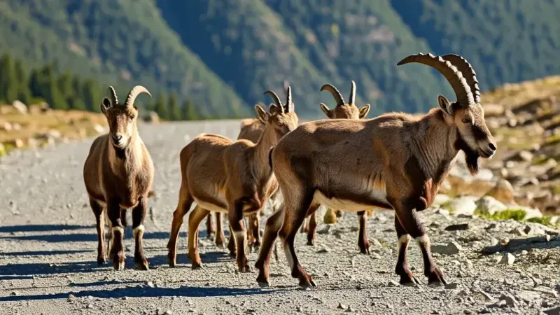 Oltu’da Yaban Keçileri Doğaseverlere Eşsiz Görsel Şölen Sunuyor