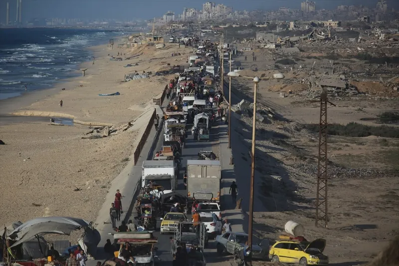 BM: Ateşkes sonrası 310 binden fazla kişi Gazze’nin güneyinden kuzeyine geçti