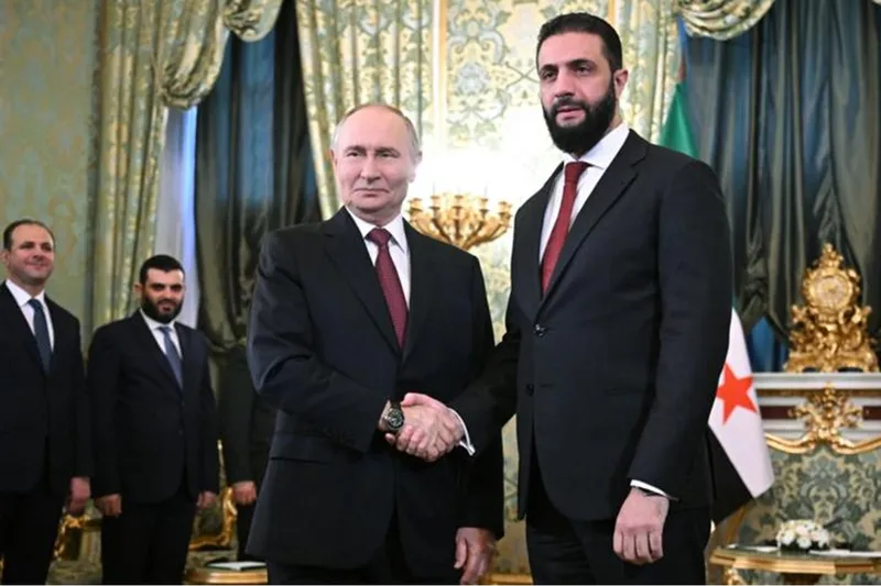 Suriye Cumhurbaşkanı Şara ile Rusya Devlet Başkanı Putin, bir araya geldi