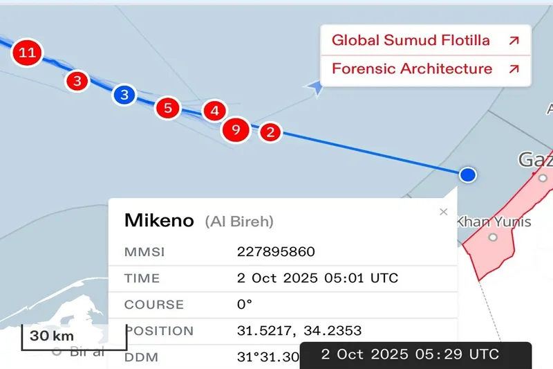 Bazı gemiler Gazze karasularına ulaştı