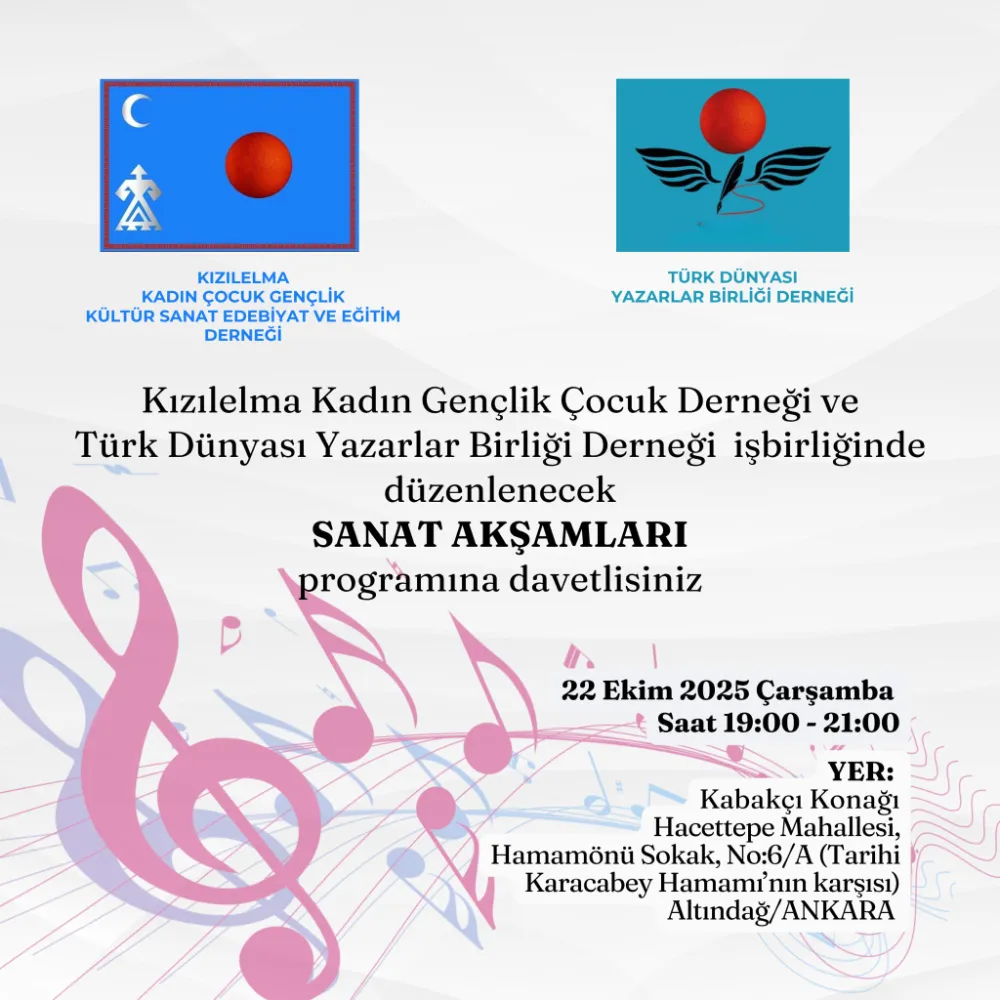 “Sanat Akşamları” Başlıyor: Türk Dünyası’nın Kalbi Ankara’da Atacak