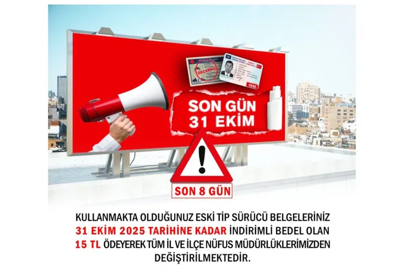 Eski tip ehliyetler için son fırsat: 31 Ekim