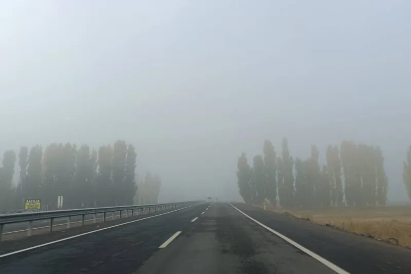 Ağrı’nın yüksek kesimlerinde sis etkili oldu