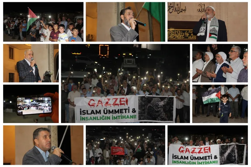 Kızıltepe halkı Gazze için meydanlara akın etti