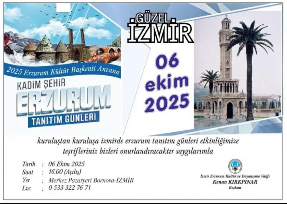 Erzurum Rüzgârı İzmir’de Esecek: Tanıtım Günleri Başlıyor