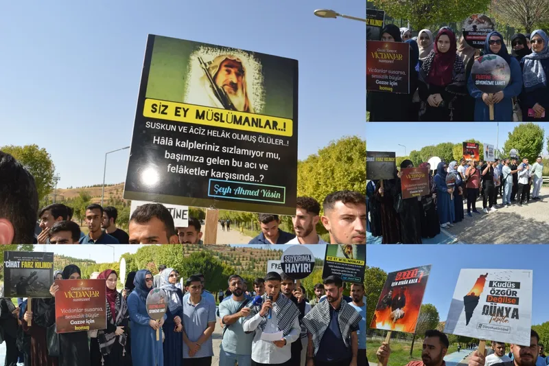 Siirt’te Üniversiteliler, Aksa Tufanı’nın ikinci yıldönümünde Filistin direnişine sahip çıktı
