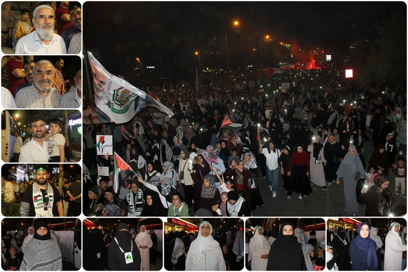 Aksa Tufanı yıldönümü etkinliklerine katılan Diyarbakırlılar, duygu ve düşüncelerini paylaştı