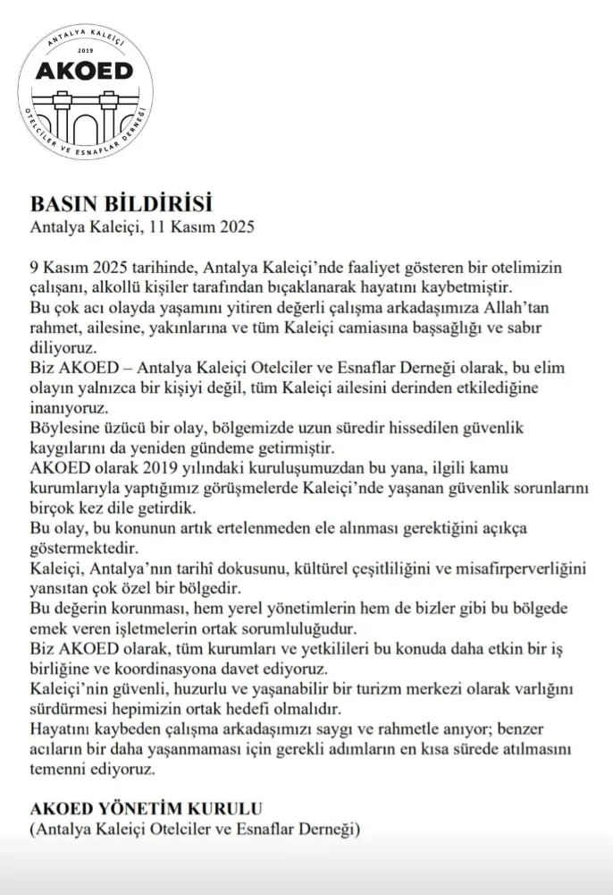 AKOED Basın Açıklaması