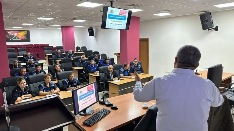 Adıyaman Belediyesi zabıta personeline hizmet içi eğitim 