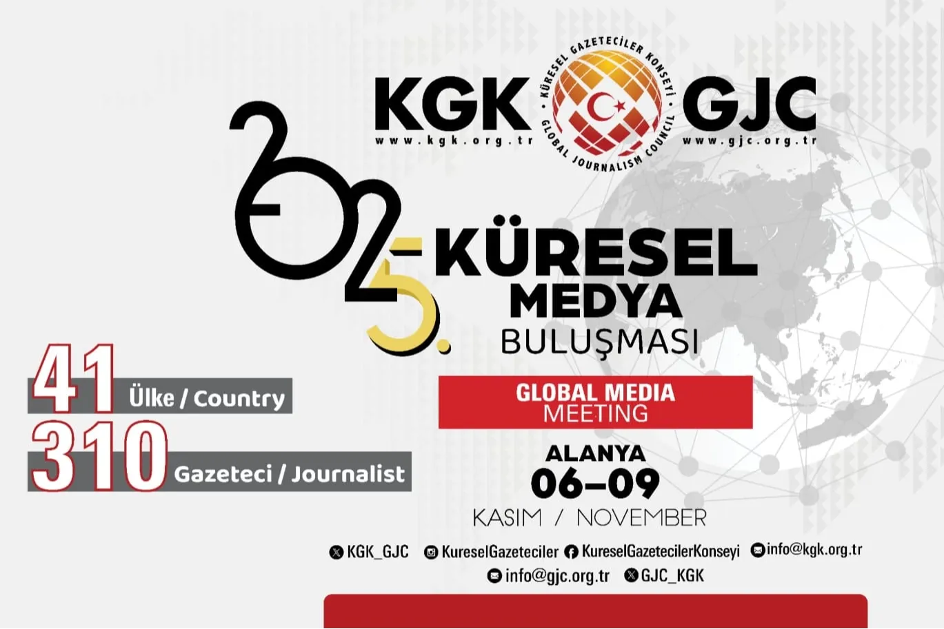 KGK 5. Küresel Medya Buluşması Alanya’da başlıyor