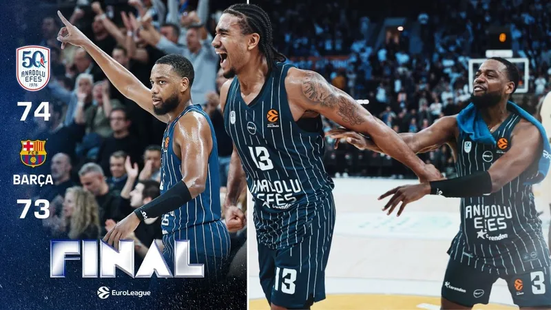 Anadolu Efes, Barcelona’yı nefes kesen maçta 74-73 mağlup etti