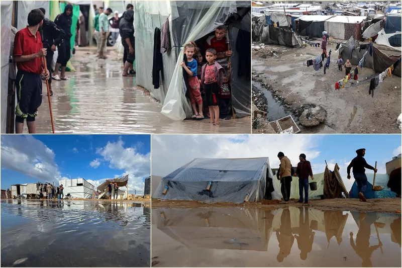  Şiddetli yağış sonrası Gazze Şeridi