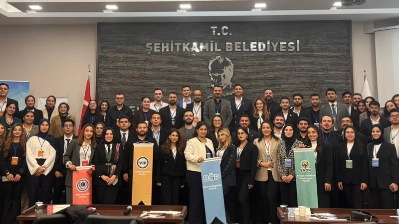Gençler Gaziantep’te meclis koltuklarına oturdu
