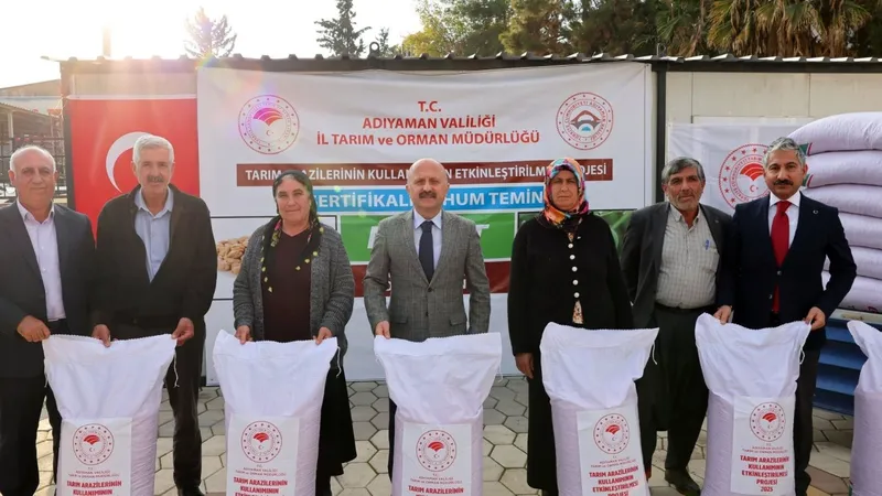 Adıyaman’da üreticiye güçlü destek: 666,5 ton sertifikalı nohut tohumu dağıtımı yapıldı  