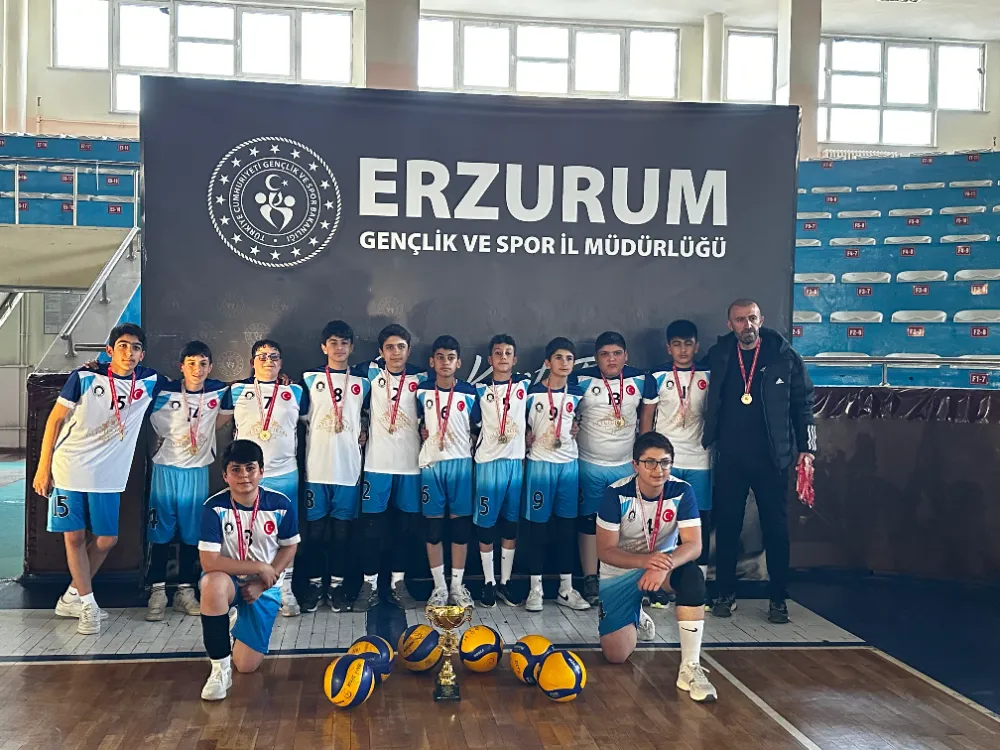 Oltu’nun Yıldız Voleybolcuları İl Şampiyonu Oldu