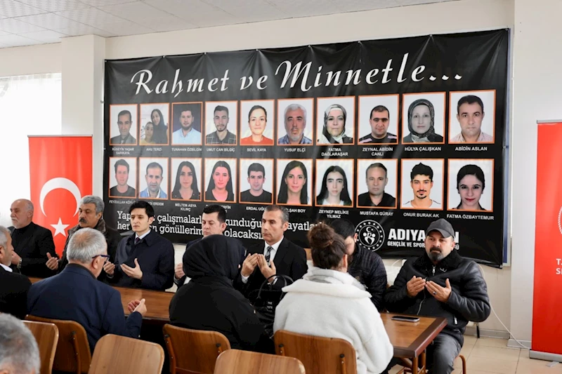 Gençlik ve Spor Müdürlüğü çalışanı deprem şehitleri için Adıyaman’da mevlit okutuldu 