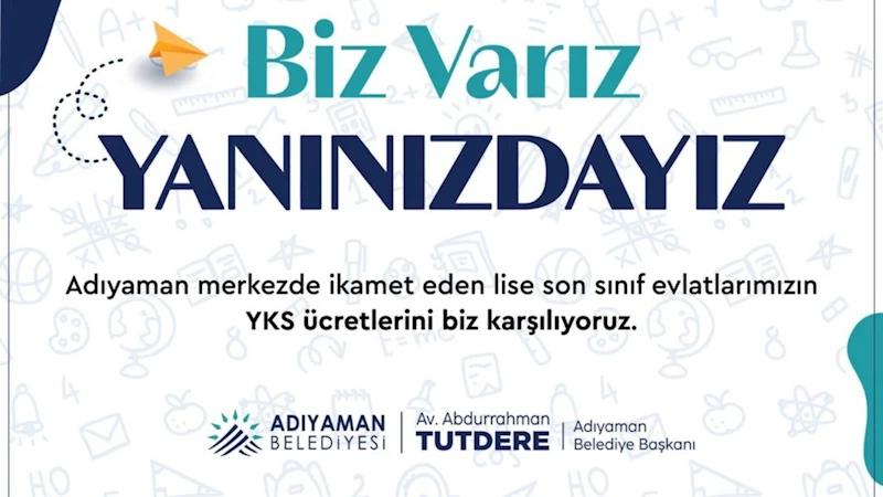 Adıyaman Belediyesi’nden YKS adaylarına büyük destek: Başvurular 17 Şubat’ta başlıyor! 