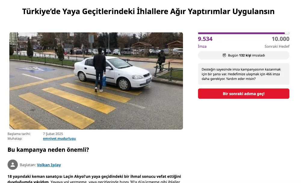 Genç Müzisyen Laçin Akyol’un Ölümünün Ardından Yaya Güvenliği İçin İmza Kampanyası Başlatıldı