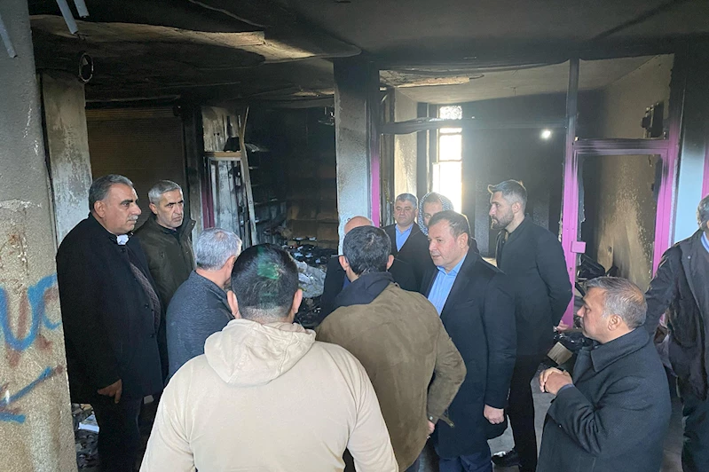 Şanlıurfa Ticaret ve Sanayi Odası, yangından etkilenen esnafı ziyaret etti