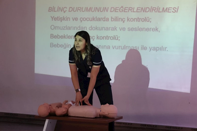 OSB Koleji öğrencilerine ilk yardımın önemi anlatıldı 