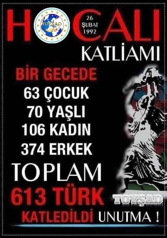 HOCALI KATLİAMINI UNUTMADIK UNUTTURMAYACAĞIZ
