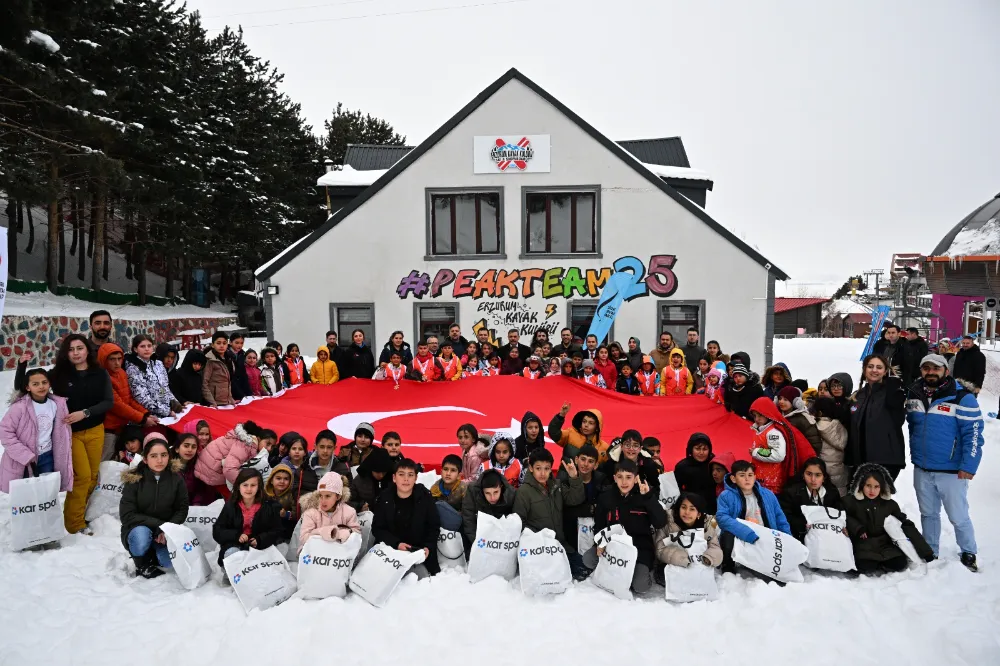 Kırsaldaki 100 Çocuk Kayakla Tanıştı