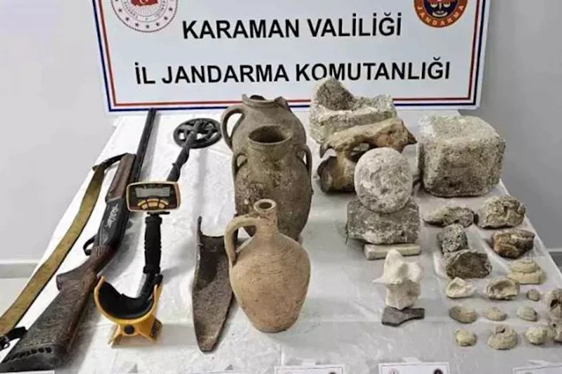 Karaman’da çok sayıda tarihi eser ele geçirildi