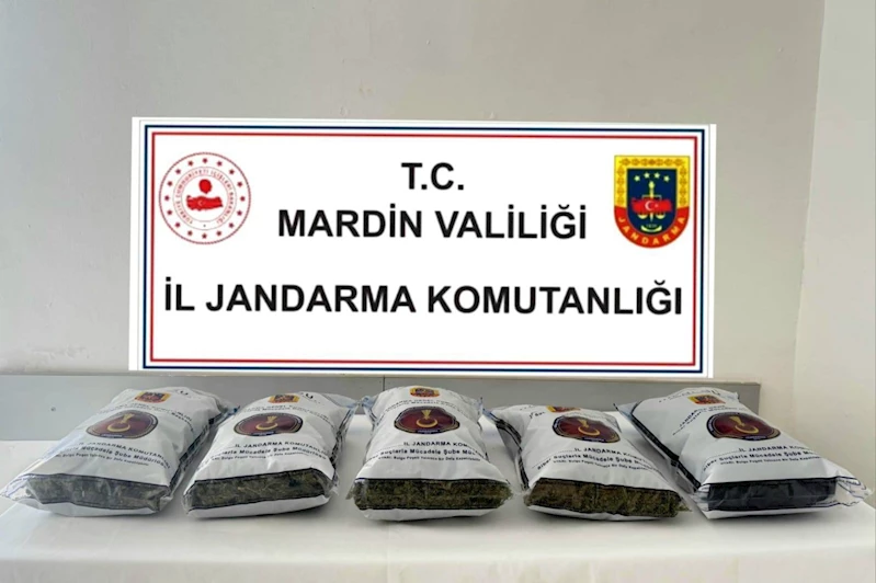 Mardin’de 5 kilogram esrar ele geçirildi: 4 tutuklama