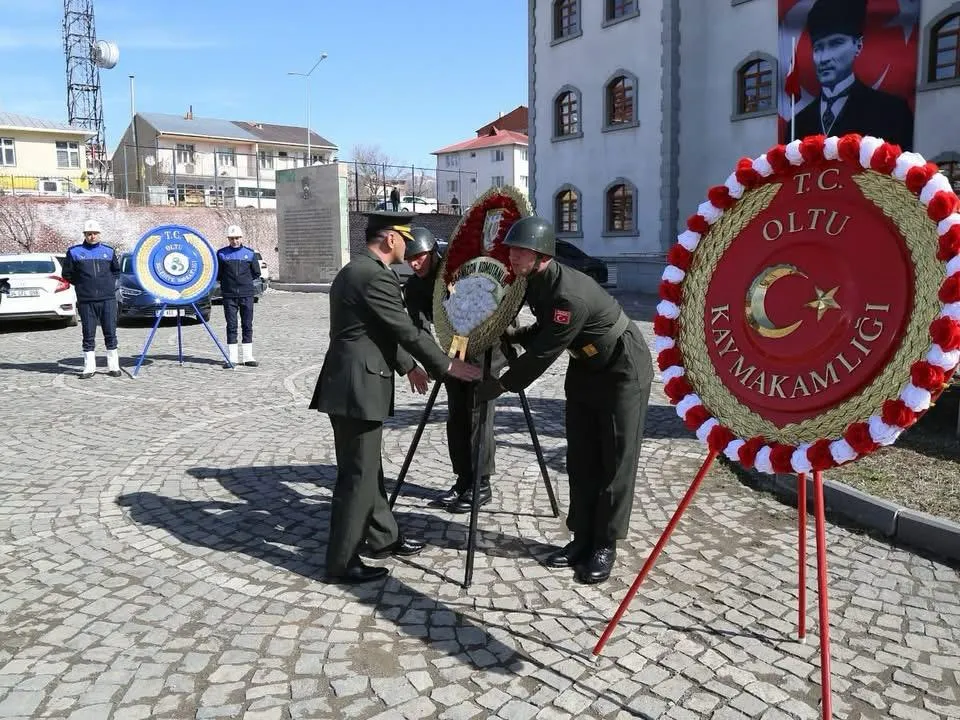 25 Mart Oltu’nun Kurtuluşunun 107. Yılında Çelenk Töreni Düzenlendi