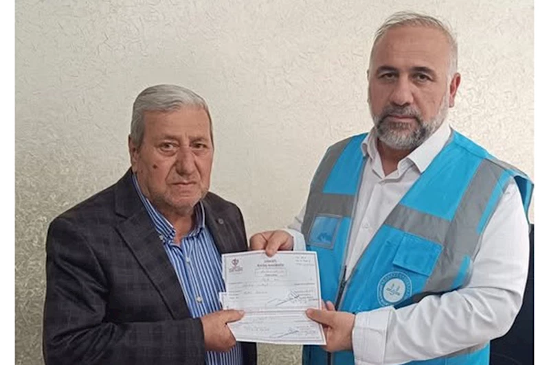 Cizreli vatandaş zekatını Gazze’ye bağışladı