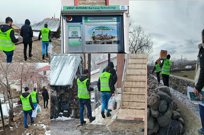 Umut Kervanı Karlıova’da ihtiyaç sahiplerine yardımlarını sürdürüyor