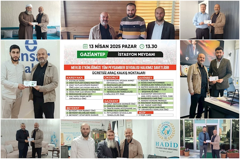 Gaziantep Peygamber Sevdalıları kapı kapı gezip Mevlid-i Nebi etkinliğine davet ediyor