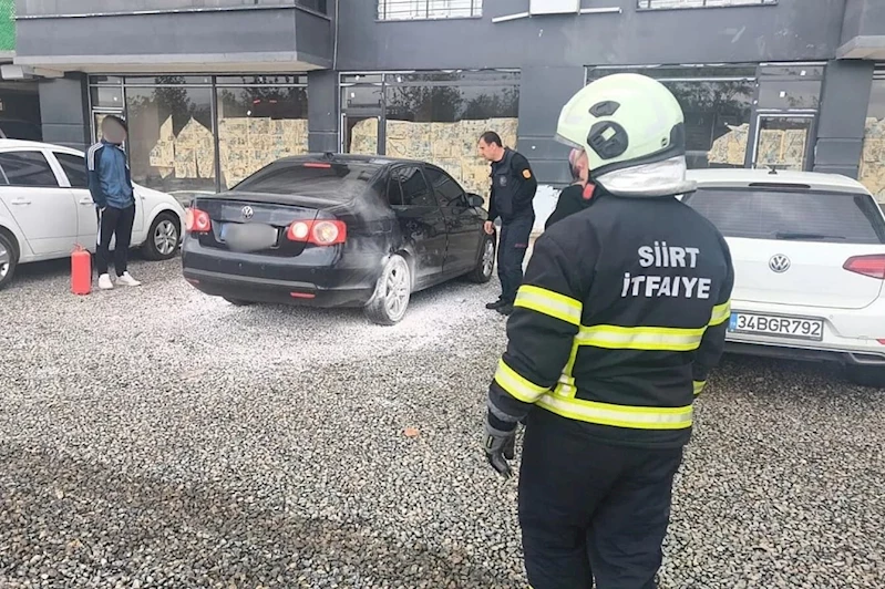 Balata kokusunu yangın sandı, yangın tüpüyle müdahale etti