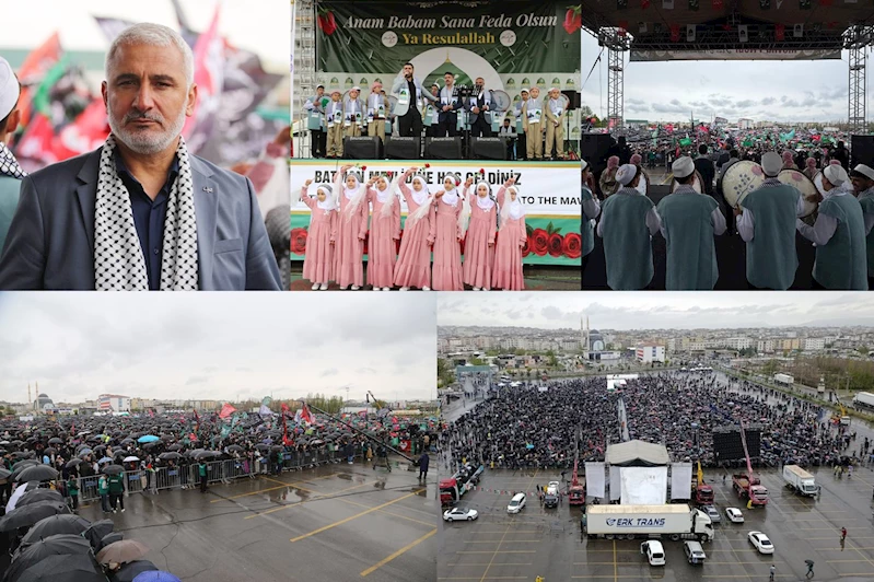 Peygamber Sevdalılarından yağmura rağmen alanları dolduran Batman halkına teşekkür