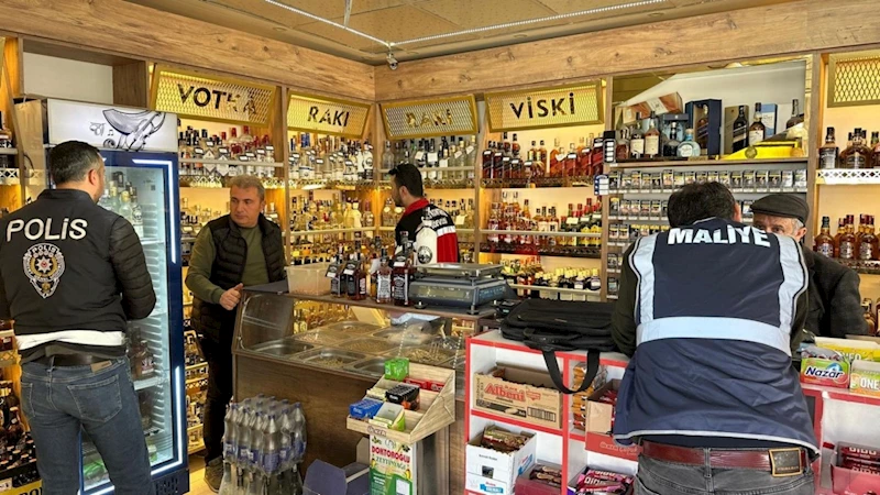 Besni’de alkol satışı yapılan iş yerlerine denetim: Kaçak içkiye rastlanmadı 