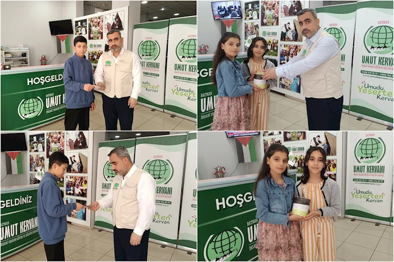 Küçük yüreklerden Gazze’ye büyük destek